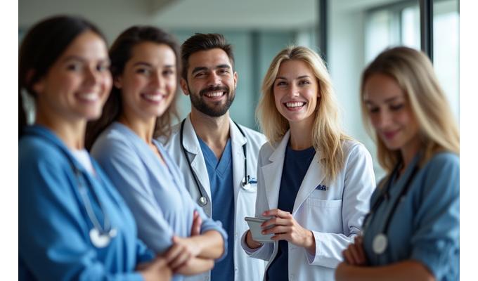 Woman asking question to a panel of diverse health experts virtually